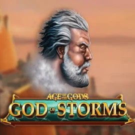 Age Of The Gods: God of Storms online game logo by Playtech on casiniagr.gr