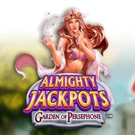 Almighty Jackpots: Garden of Persephone slot logo by Novomatic at Casinia Casino