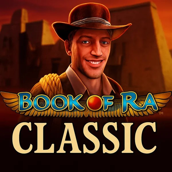 Book of Ra Classic slot logo by Novomatic at Casinia Casino